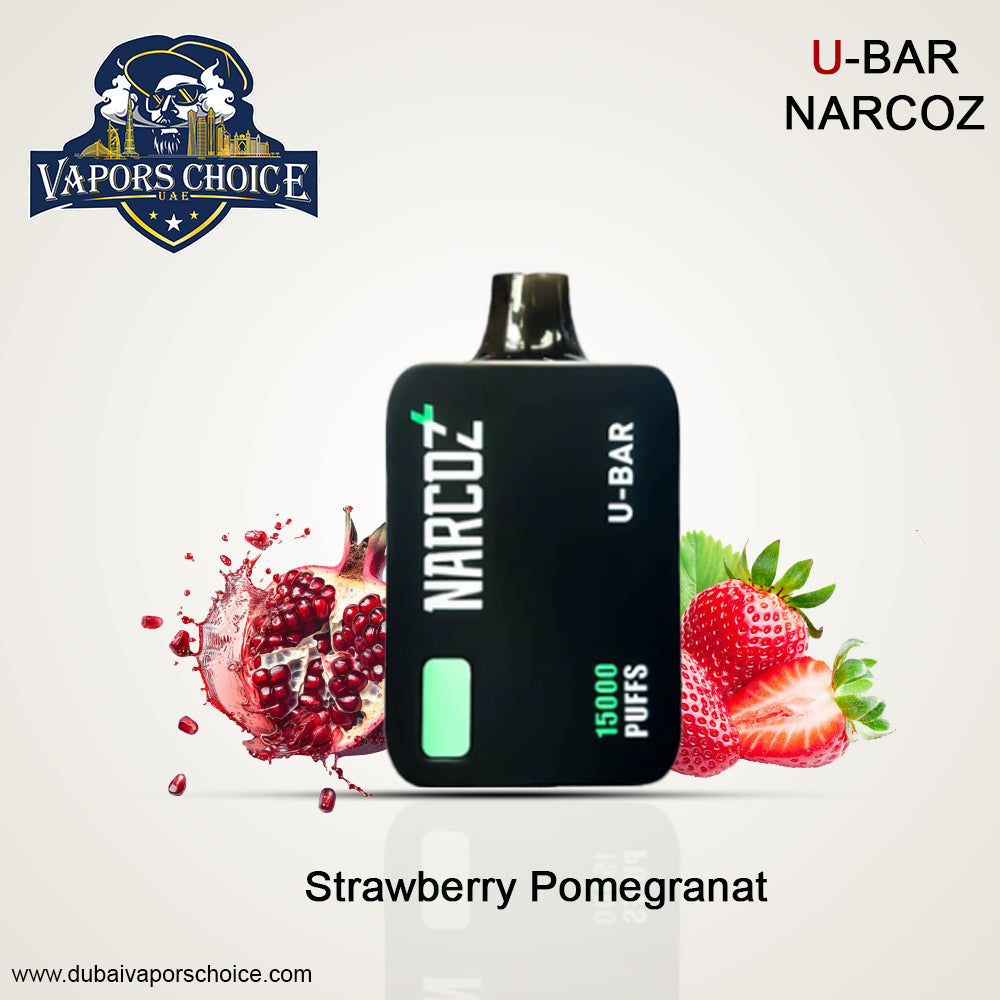 U-Bar Narcoz 15000 Puffs Disposable Vape Strawberry Pomegranate UAE Abu Dhabi